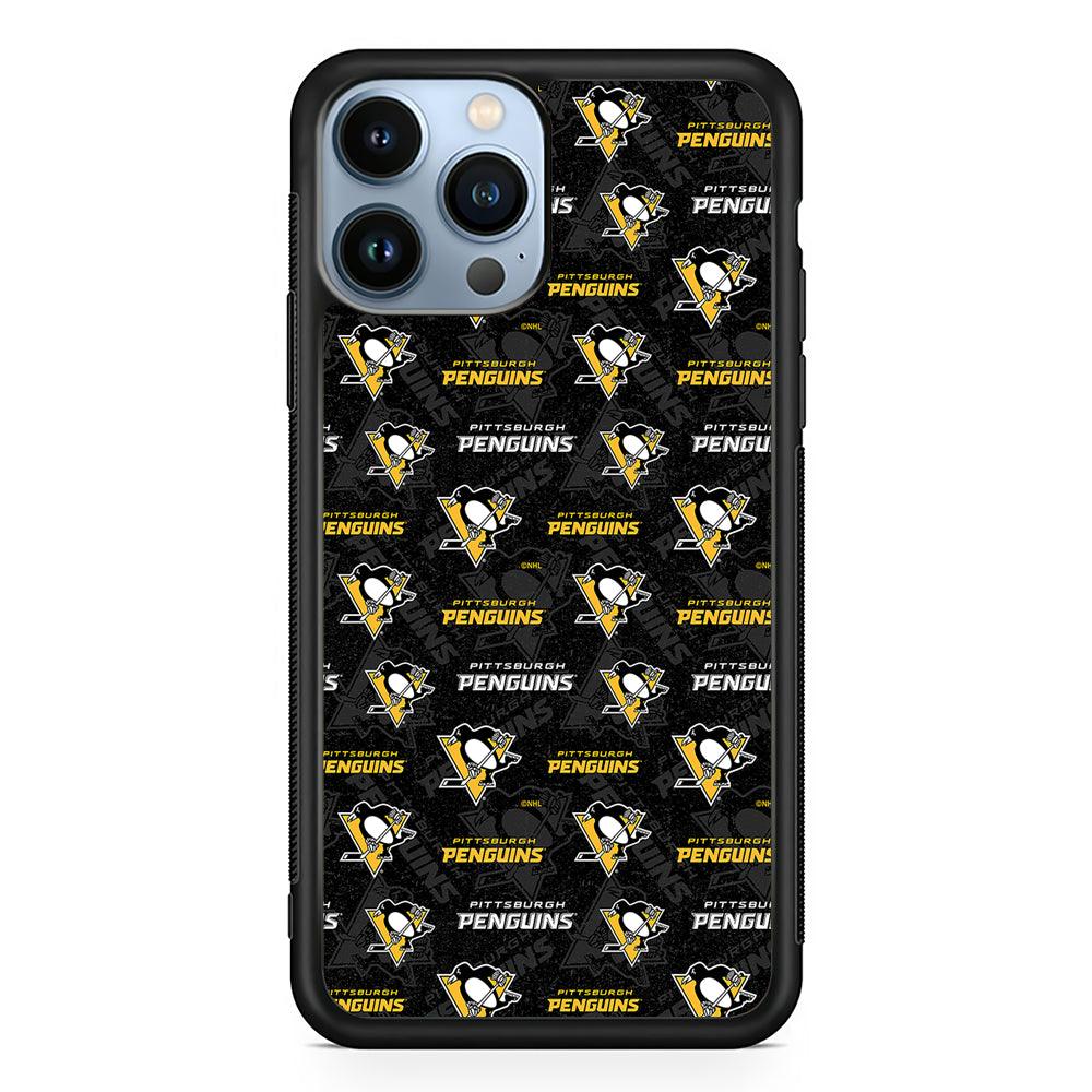 Pittsburgh Penguins Pattern 2D Rubber Phone Case-Black-Oxvistore