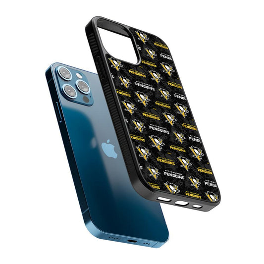 Pittsburgh Penguins Pattern 2D Rubber Phone Case-Oxvistore