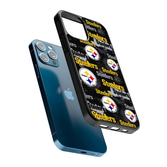 Pittsburgh Steelers Pattern 2D Rubber Phone Case-Oxvistore