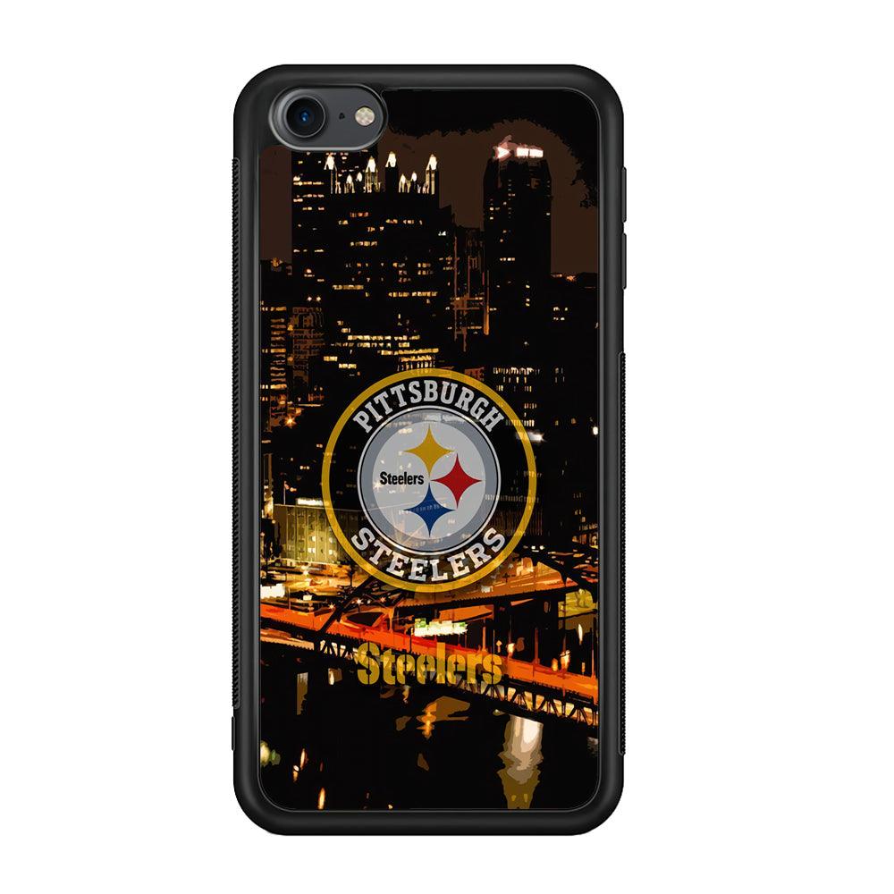 Pittsburgh Steelers The Dark Knight iPod Touch 6 Case-Rubber Black (2D Case)-Oxvistore