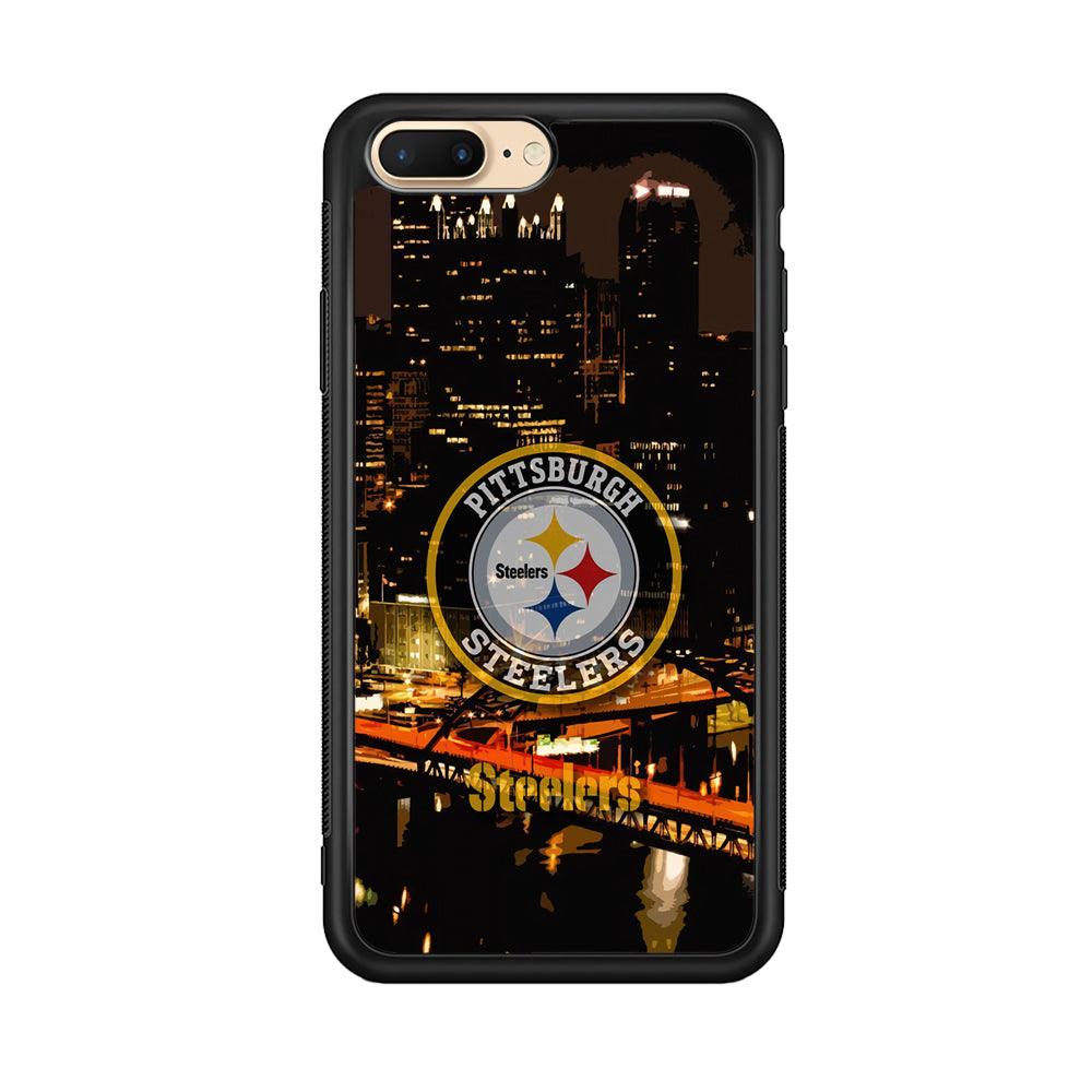 Pittsburgh Steelers The Dark Knight iPhone 7 Plus Case-Rubber Black (2D Case)-Oxvistore