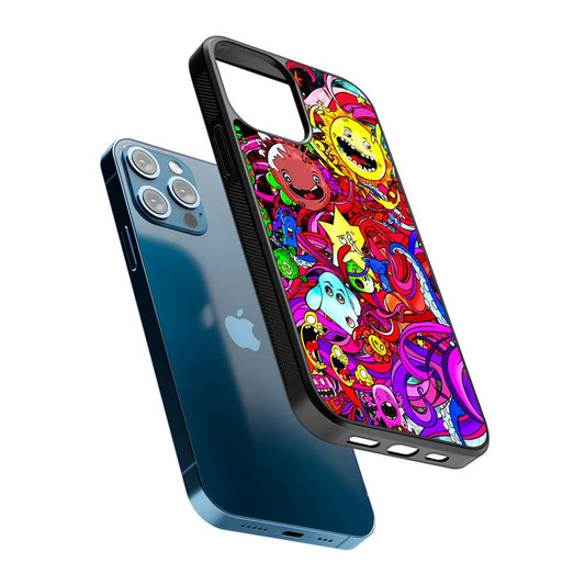 Planet Galaxy Doodle Art 2D Rubber Phone Case-Oxvistore