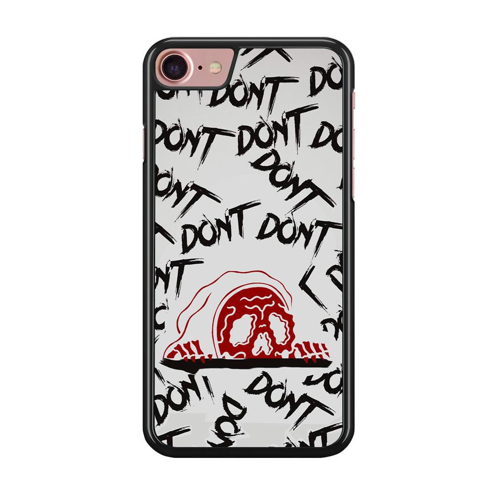 Please Don't Be Scare iPhone 7 Case-Rubber Black (2D Case)-Oxvistore