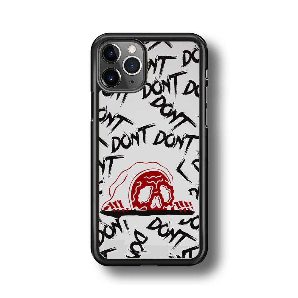 Please Don't Be Scare iPhone 11 Pro Case-Rubber White (2D Case)-Oxvistore