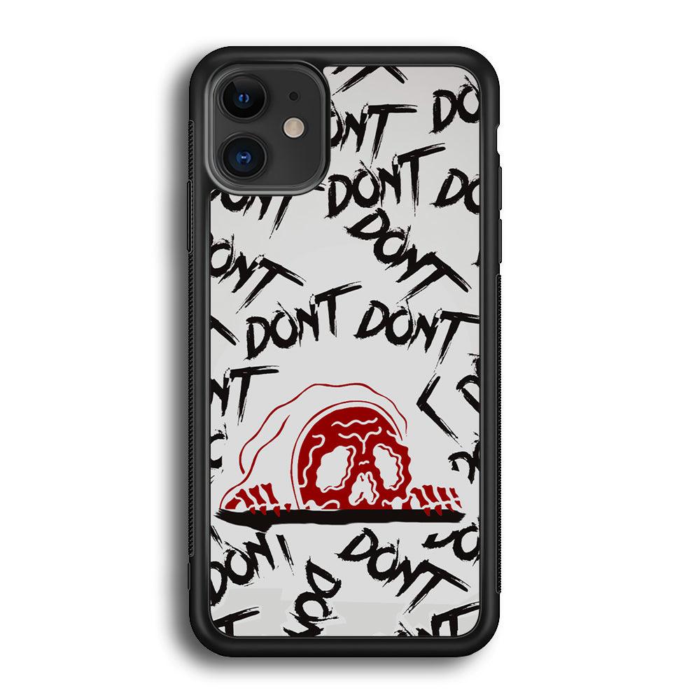 Please Don't Be Scare iPhone 11 Case-Rubber White (2D Case)-Oxvistore