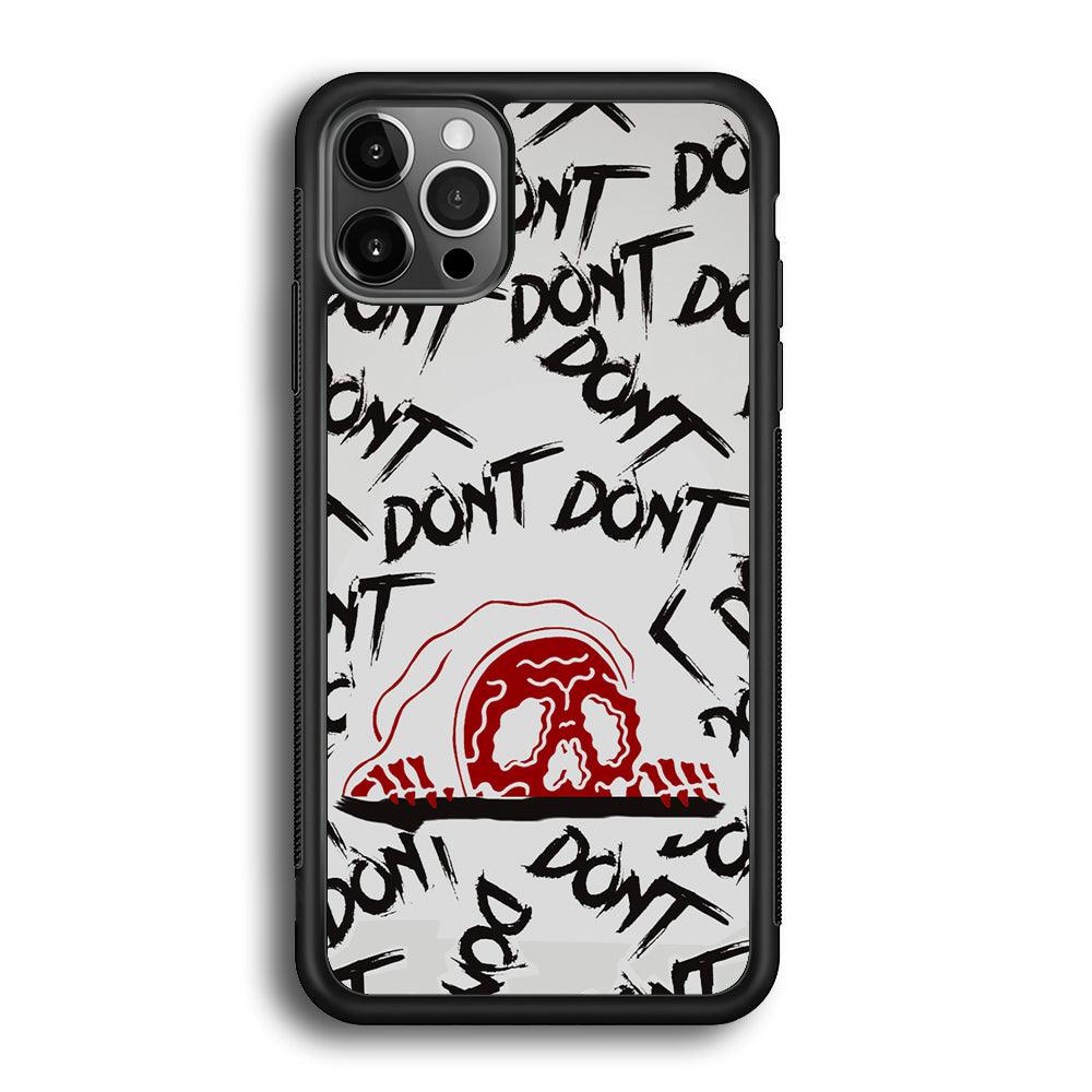 Please Don't Be Scare iPhone 12 Pro Case-Rubber Black (2D Case)-Oxvistore