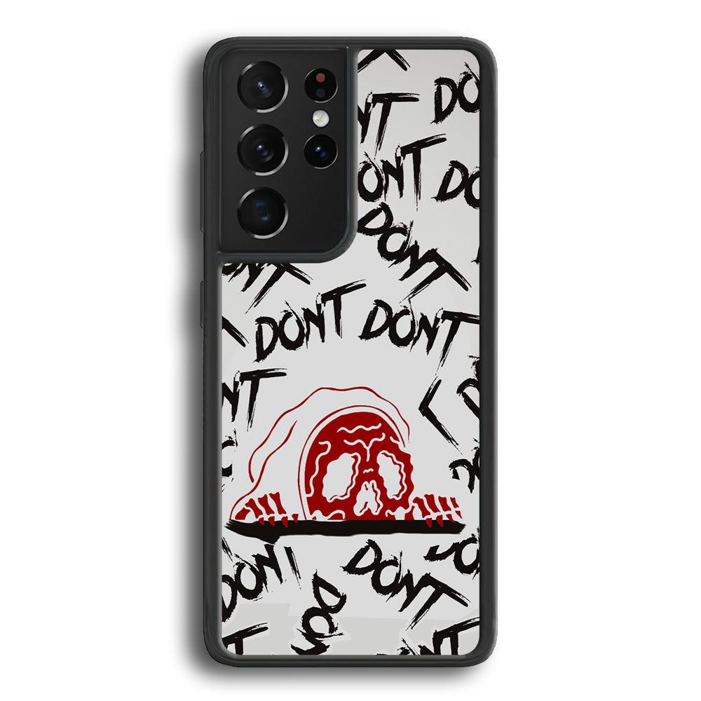 Please Don't Be Scare Samsung Galaxy S24 Ultra Case-Rubber White (2D Case)-Oxvistore