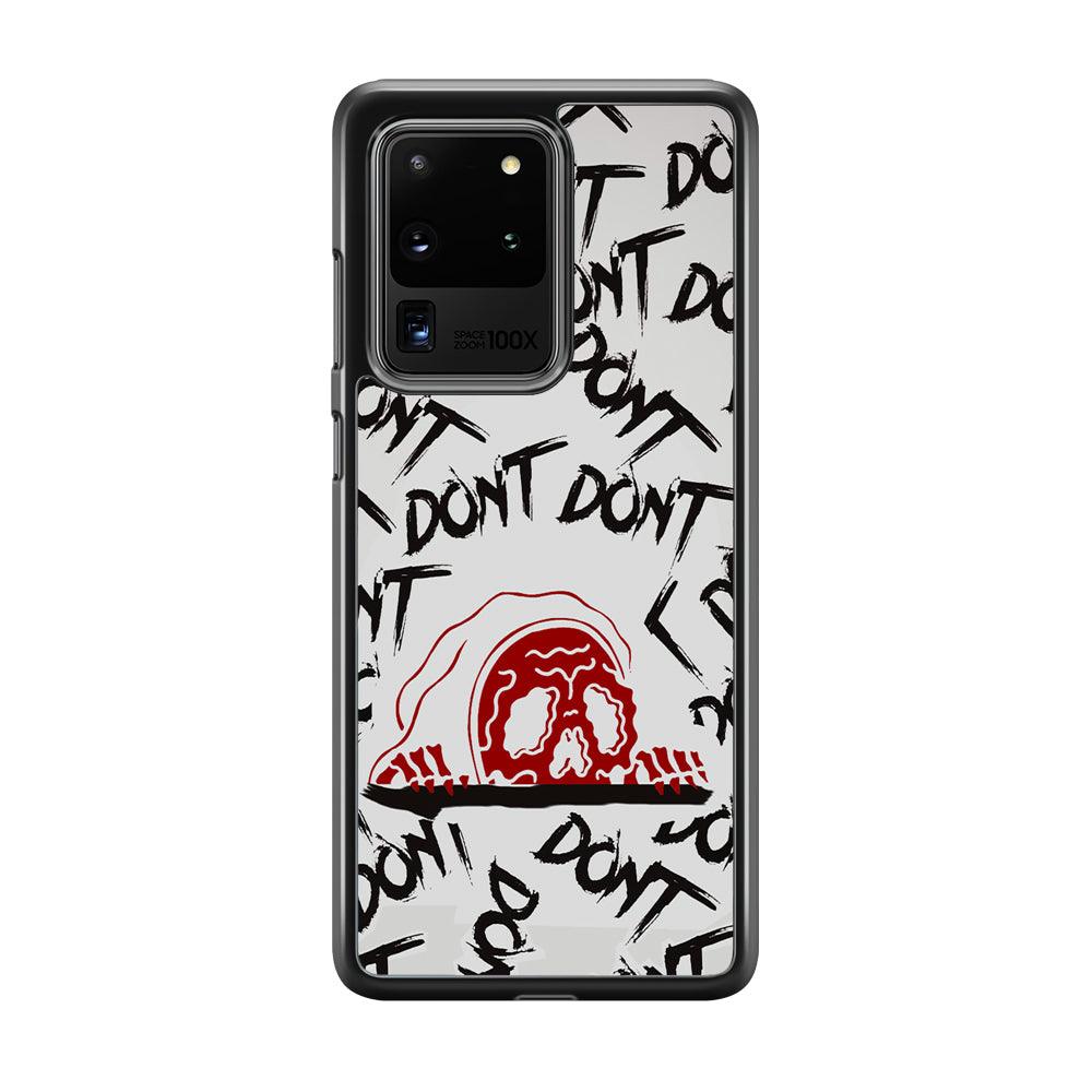 Please Don't Be Scare Samsung Galaxy S20 Ultra Case-Rubber White (2D Case)-Oxvistore
