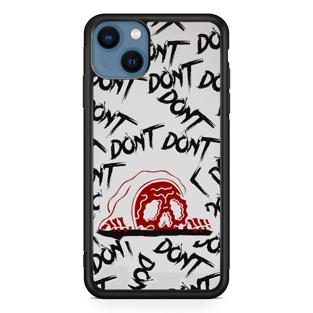 Please Don't Be Scare iPhone 14 Case-Rubber White (2D Case)-Oxvistore
