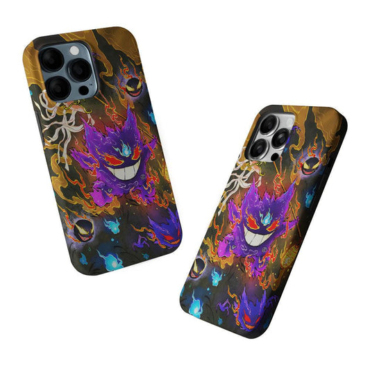 Pokemon Gengar Evolution 2 in 1 Tough Phone Case-Oxvistore