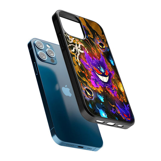 Pokemon Gengar Evolution 2D Rubber Phone Case-Oxvistore