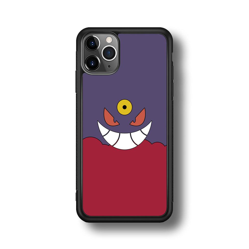 Pokemon Gengar Genuine Smile iPhone 11 Pro Max Case-Rubber Black (2D Case)-Oxvistore