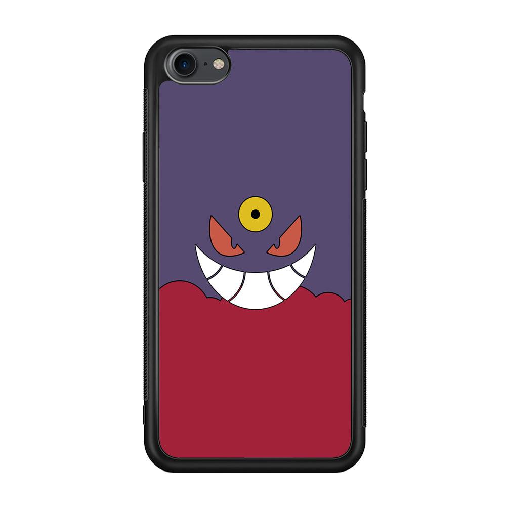 Pokemon Gengar Genuine Smile iPhone 8 Case-Rubber Black (2D Case)-Oxvistore