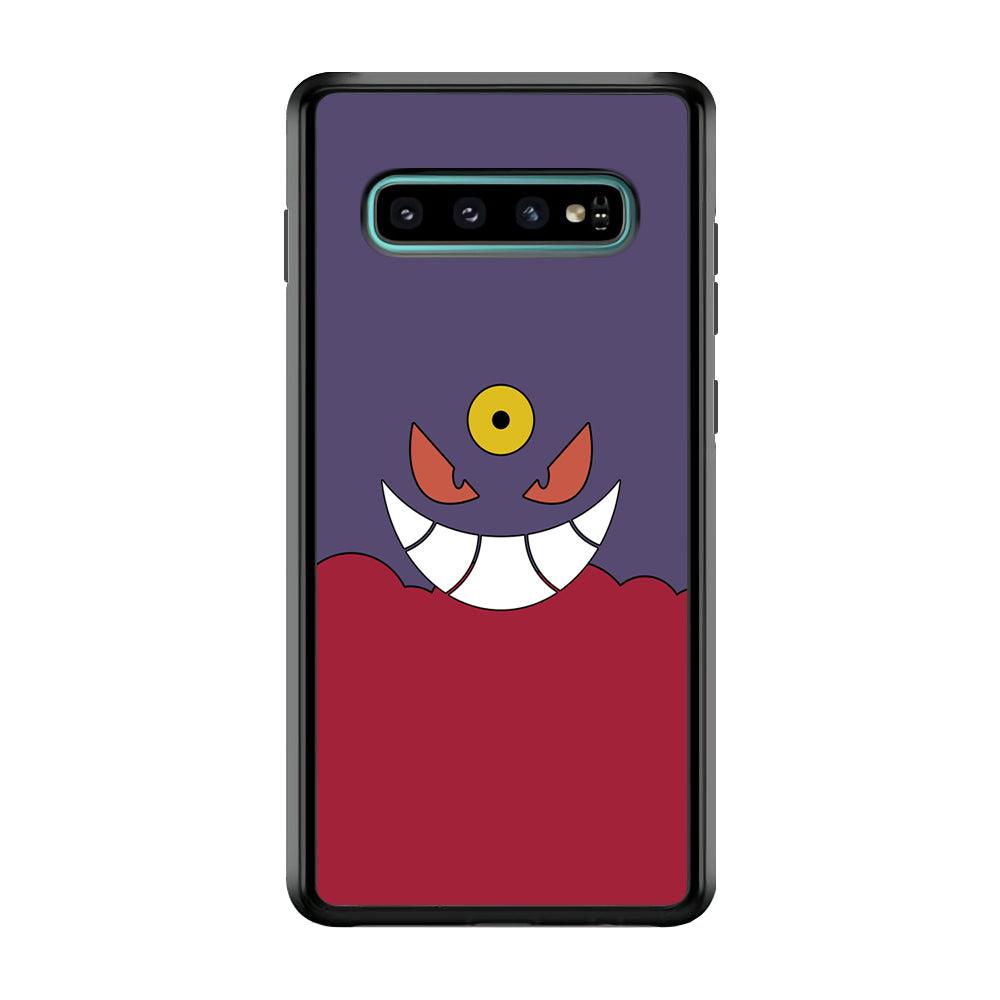 Pokemon Gengar Genuine Smile Samsung Galaxy S10 Case-Rubber Black (2D Case)-Oxvistore