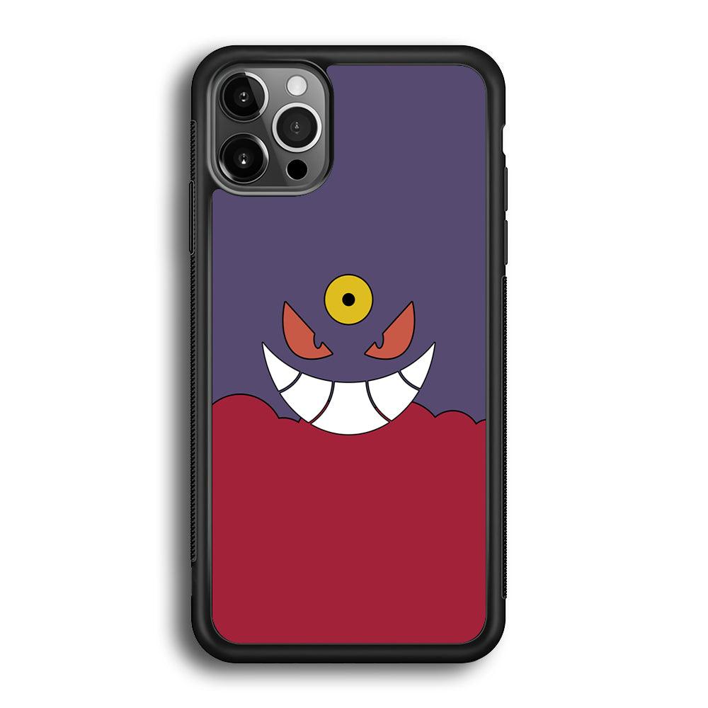 Pokemon Gengar Genuine Smile iPhone 12 Pro Case-Rubber Black (2D Case)-Oxvistore