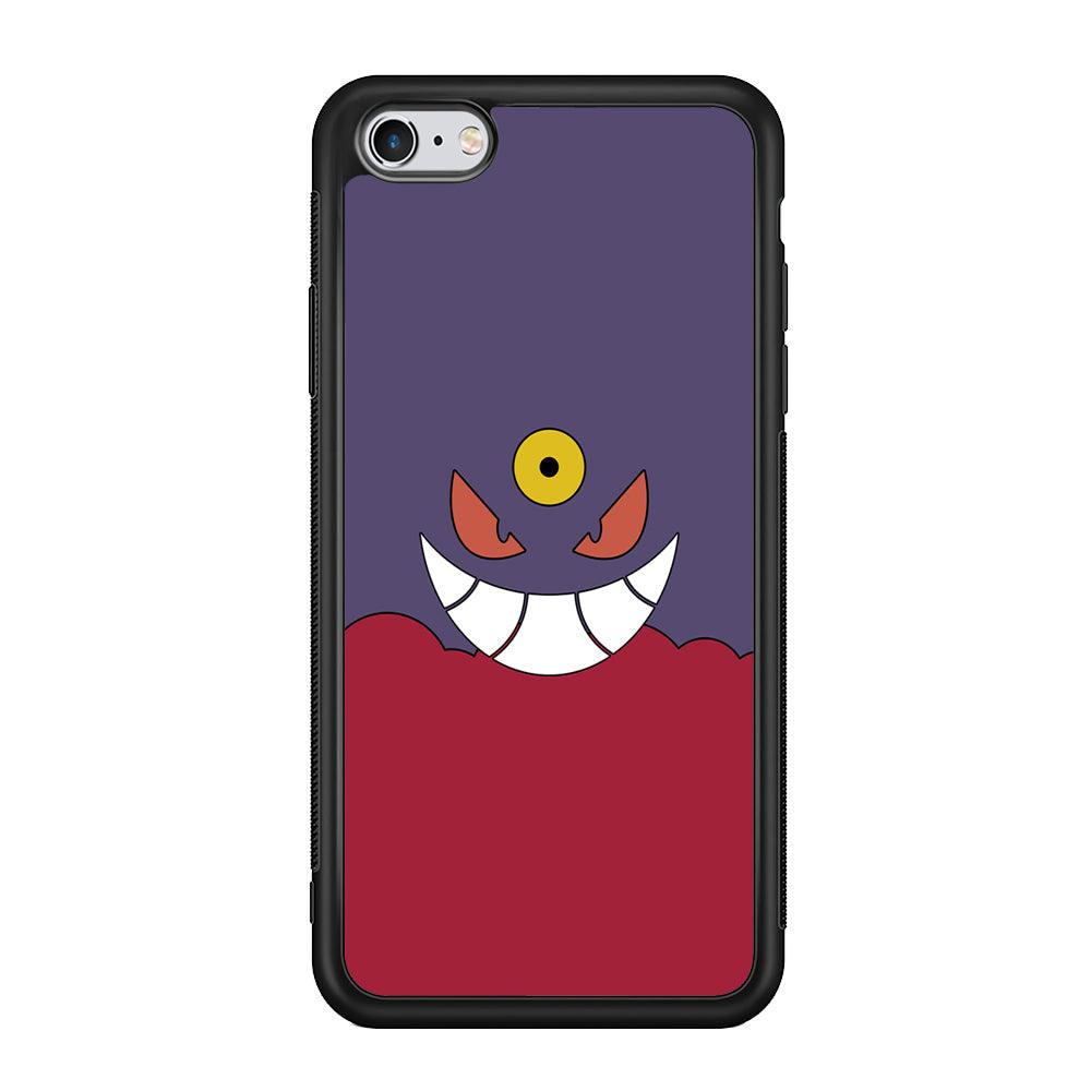 Pokemon Gengar Genuine Smile iPhone 6 | 6s Case-Rubber Black (2D Case)-Oxvistore