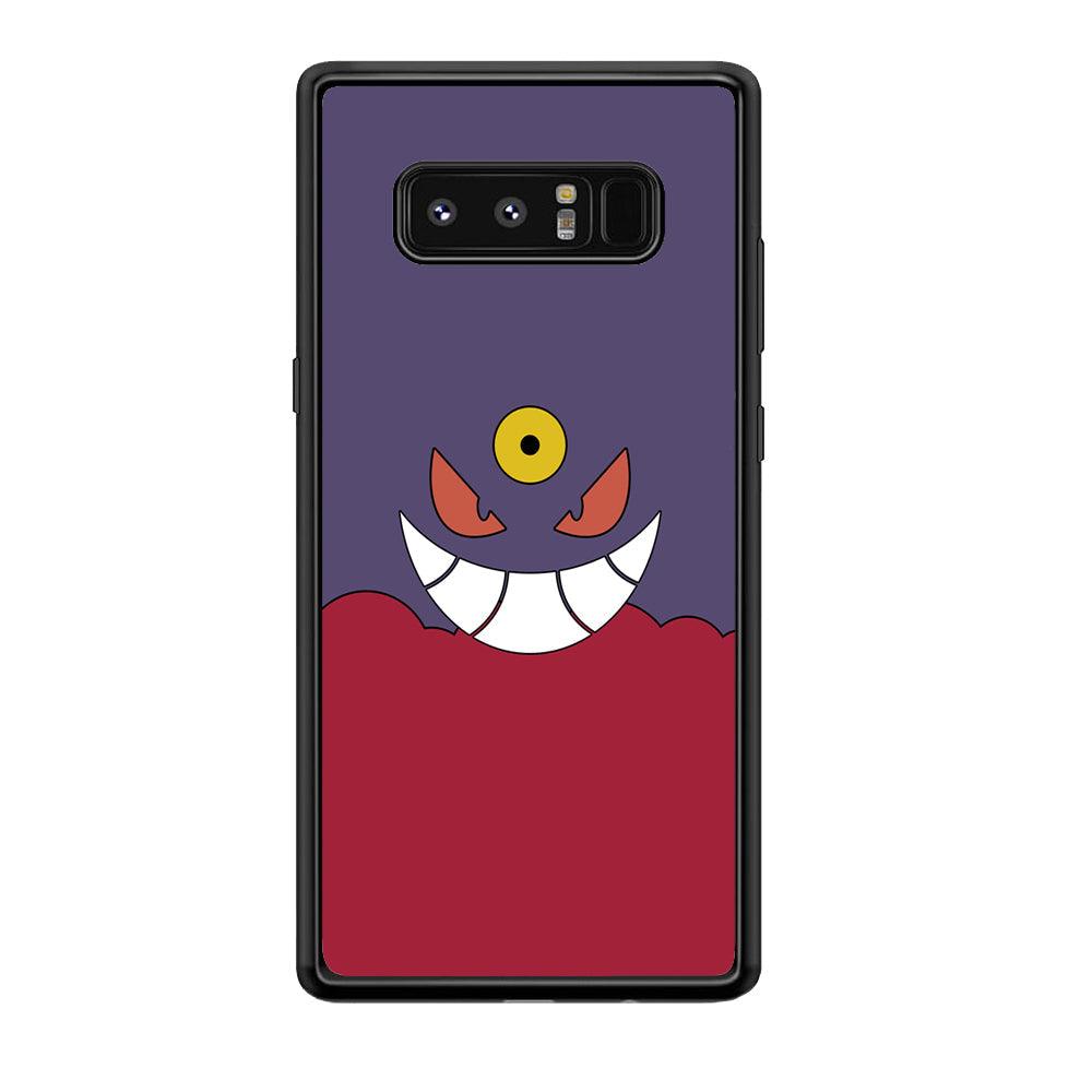 Pokemon Gengar Genuine Smile Samsung Galaxy Note 8 Case-Rubber Black (2D Case)-Oxvistore