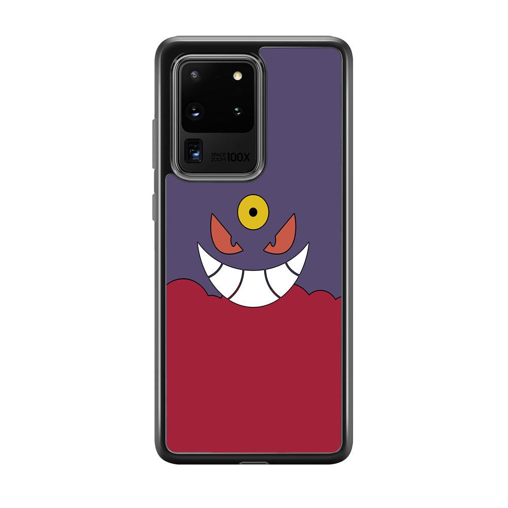 Pokemon Gengar Genuine Smile Samsung Galaxy S20 Ultra Case-Rubber Black (2D Case)-Oxvistore