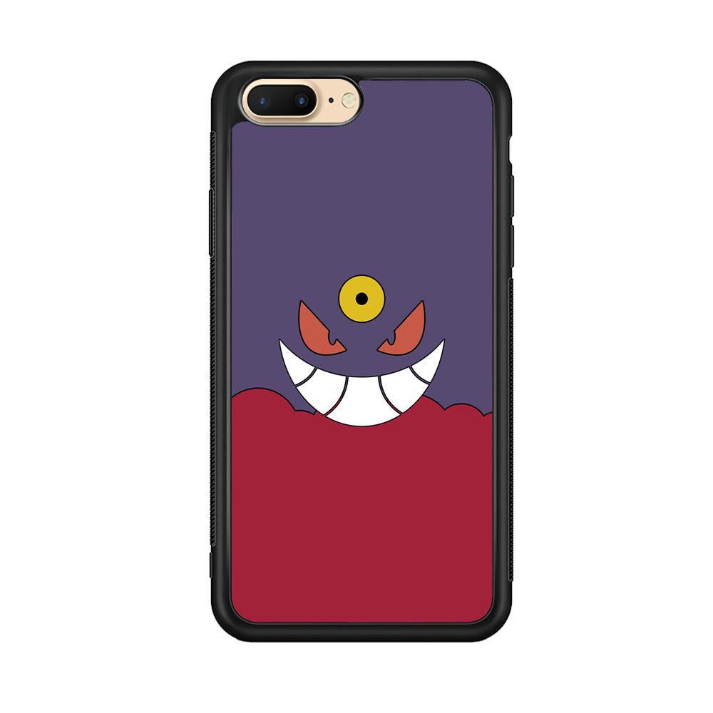 Pokemon Gengar Genuine Smile iPhone 7 Plus Case-Rubber Black (2D Case)-Oxvistore
