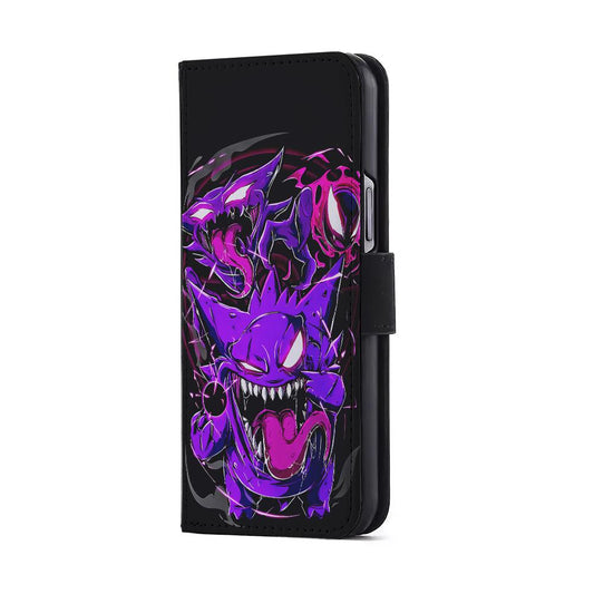 Pokemon Gengar Haunter Gatsly Flip Wallet Phone Case-Oxvistore