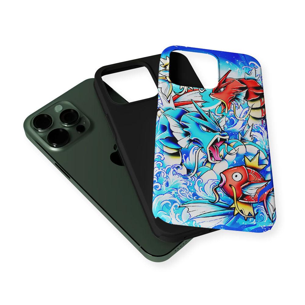 Pokemon Gyrados Magikarp 2 in 1 Tough Phone Case-Oxvistore