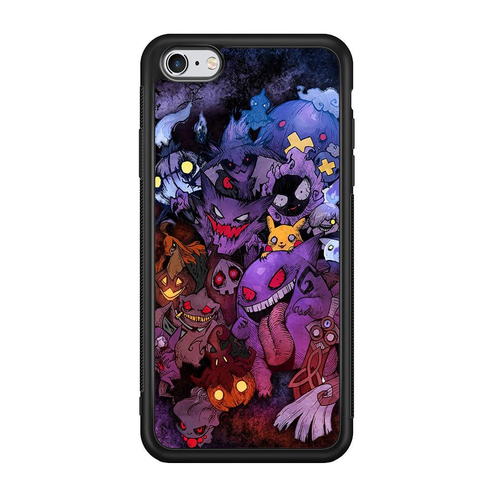 Pokemon Halloween Costume Gengar iPhone 6 Plus | 6s Plus Case-Rubber Black (2D Case)-Oxvistore