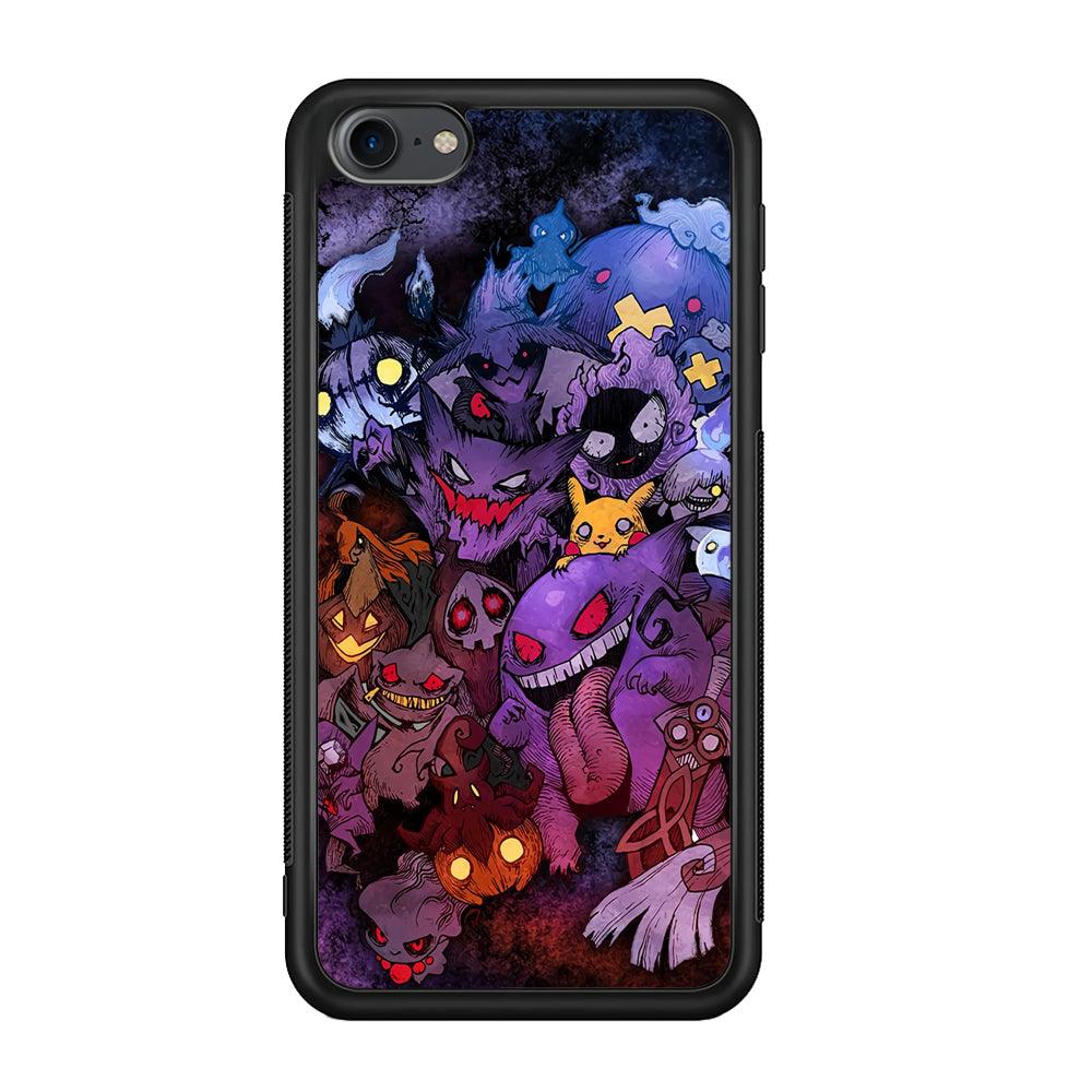 Pokemon Halloween Costume Gengar iPod Touch 6 Case-Rubber Black (2D Case)-Oxvistore
