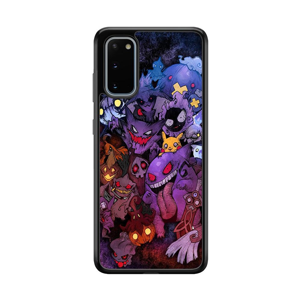Pokemon Halloween Costume Gengar Samsung Galaxy S20 Case-Rubber Black (2D Case)-Oxvistore