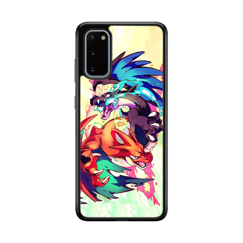 Pokemon Mega Charizard Heavy Punch Samsung Galaxy S20 Case-Rubber Black (2D Case)-Oxvistore