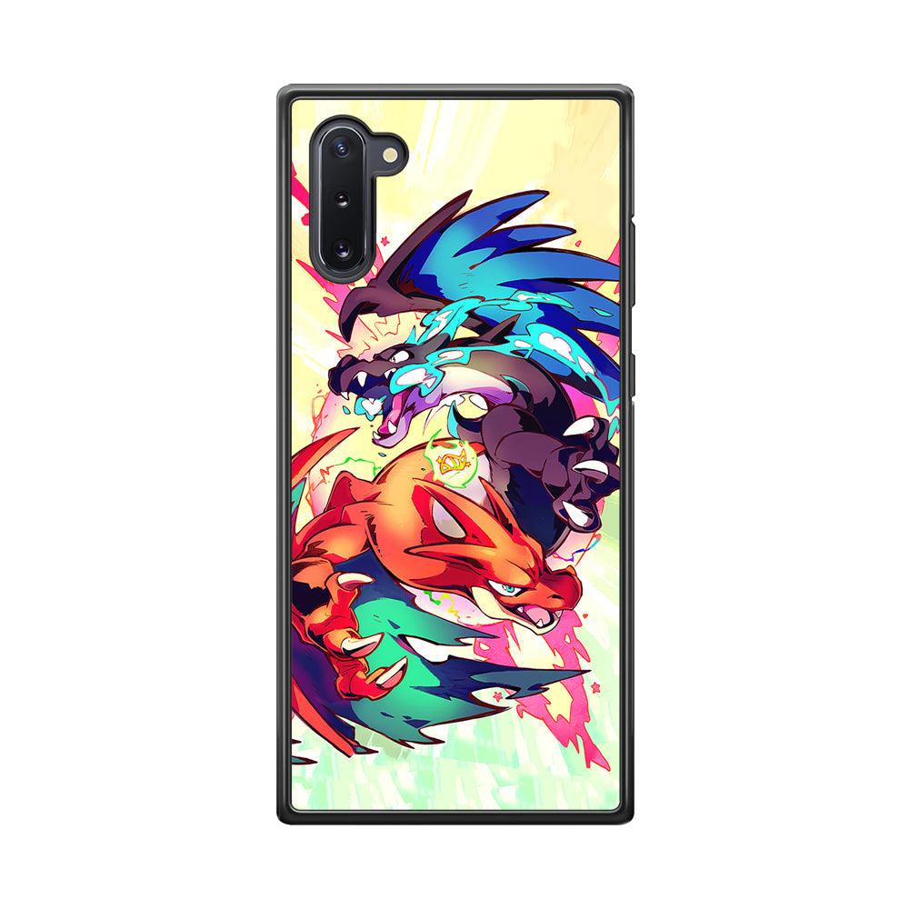 Pokemon Mega Charizard Heavy Punch Samsung Galaxy Note 10 Case-Rubber Black (2D Case)-Oxvistore