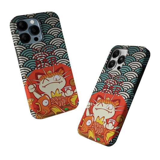 Pokemon Meowth Sushi Bar 2 in 1 Tough Phone Case-Oxvistore