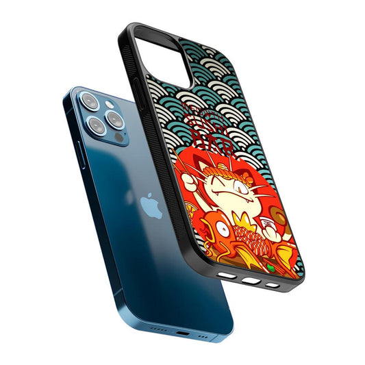 Pokemon Meowth Sushi Bar 2D Rubber Phone Case-Oxvistore