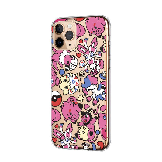 Pokemon Pink and Shine Squad Clear Soft Case-Oxvistore