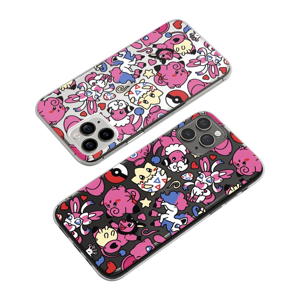 Pokemon Pink and Shine Squad Clear Soft Case-Oxvistore