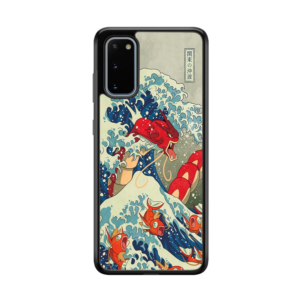 Pokemon Red Gyarados Battle Wave Samsung Galaxy S20 Case-Rubber Black (2D Case)-Oxvistore