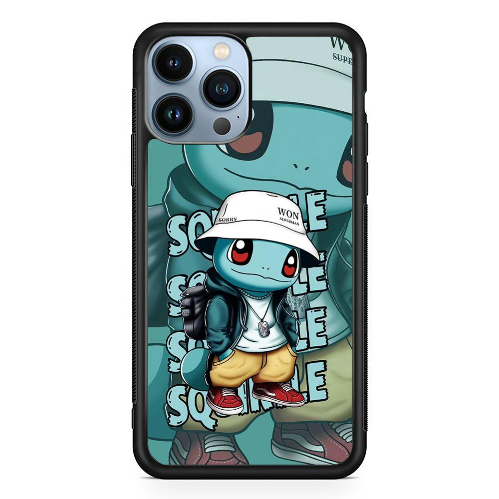 Pokemon Squirtle Cool Style 2D Rubber Phone Case-Black-Oxvistore