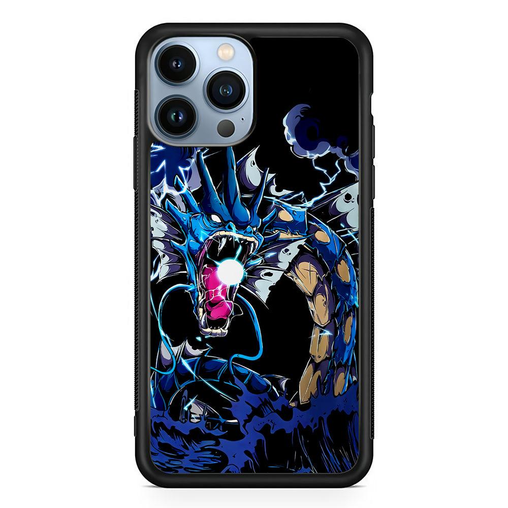 Pokemon Water Gyarados 2D Rubber Phone Case-Black-Oxvistore