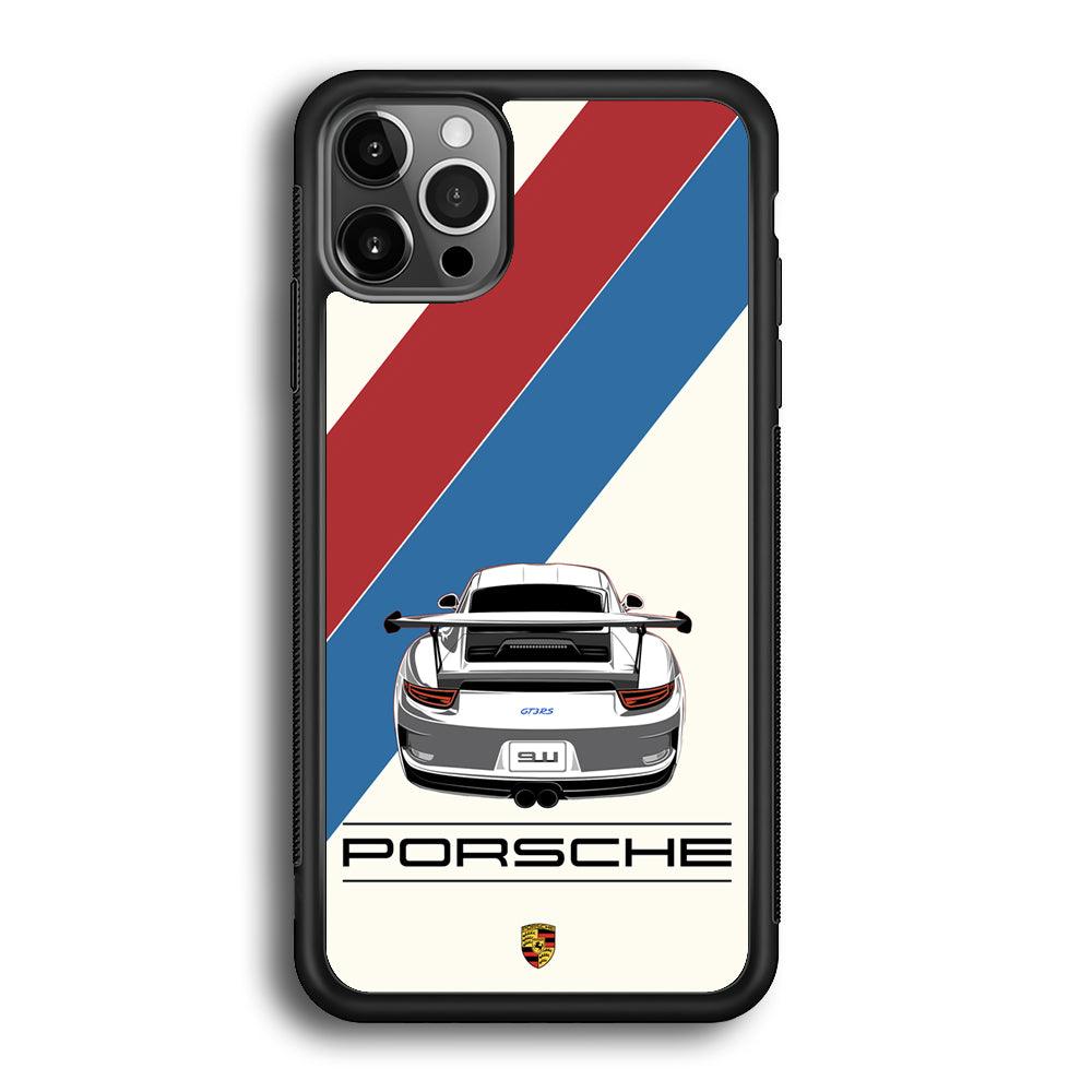 Porsche 70 of Luxury iPhone 12 Pro Case-Rubber Black (2D Case)-Oxvistore