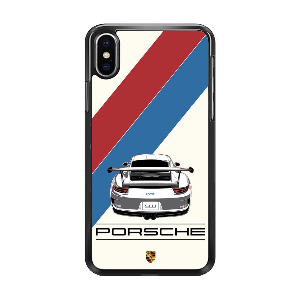 Porsche 70 of Luxury iPhone X Case-Rubber Black (2D Case)-Oxvistore