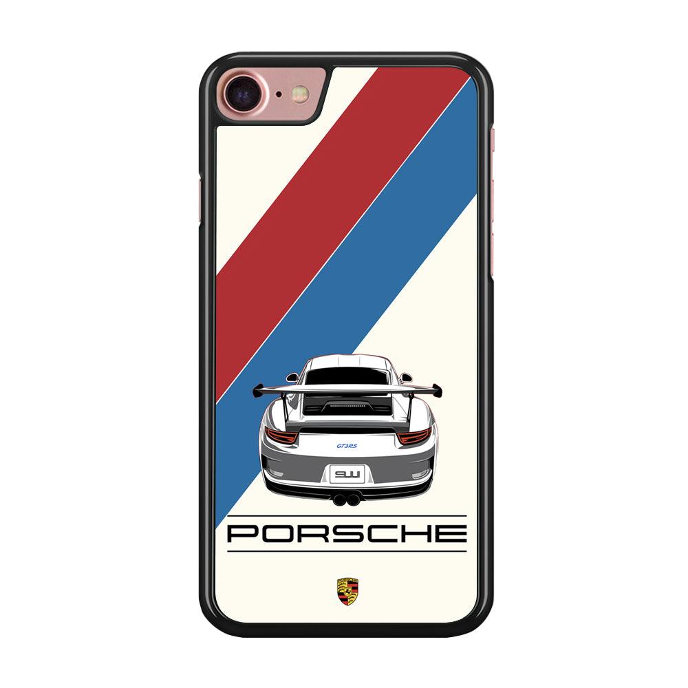Porsche 70 of Luxury iPhone 8 Case-Rubber Black (2D Case)-Oxvistore