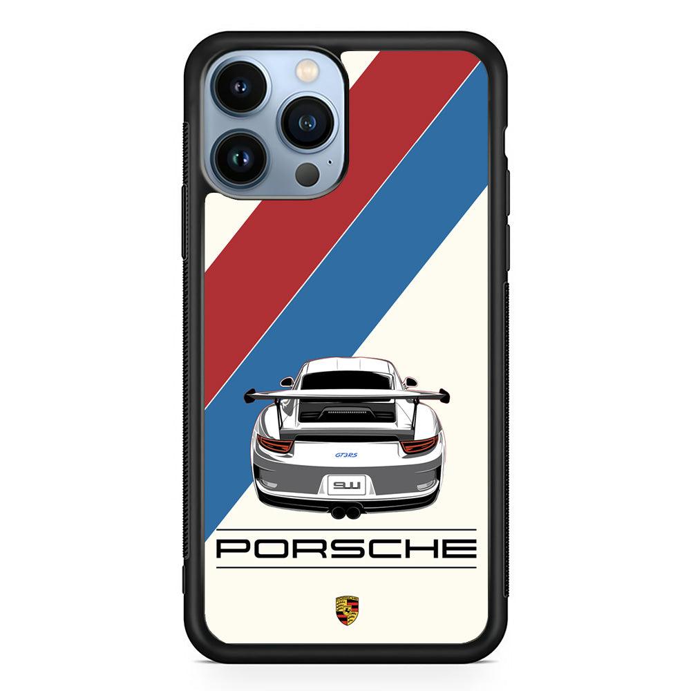 Porsche 70 of Luxury iPhone 14 Pro Max Case-Rubber Black (2D Case)-Oxvistore