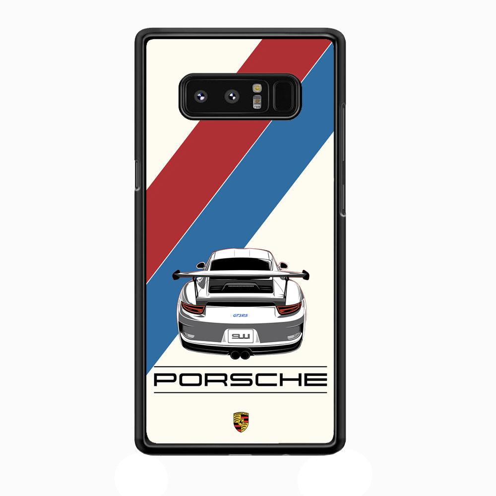 Porsche 70 of Luxury Samsung Galaxy Note 8 Case-Rubber Black (2D Case)-Oxvistore