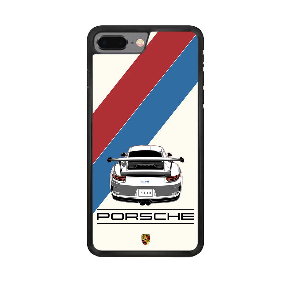 Porsche 70 of Luxury iPhone 8 Plus Case-Rubber Black (2D Case)-Oxvistore