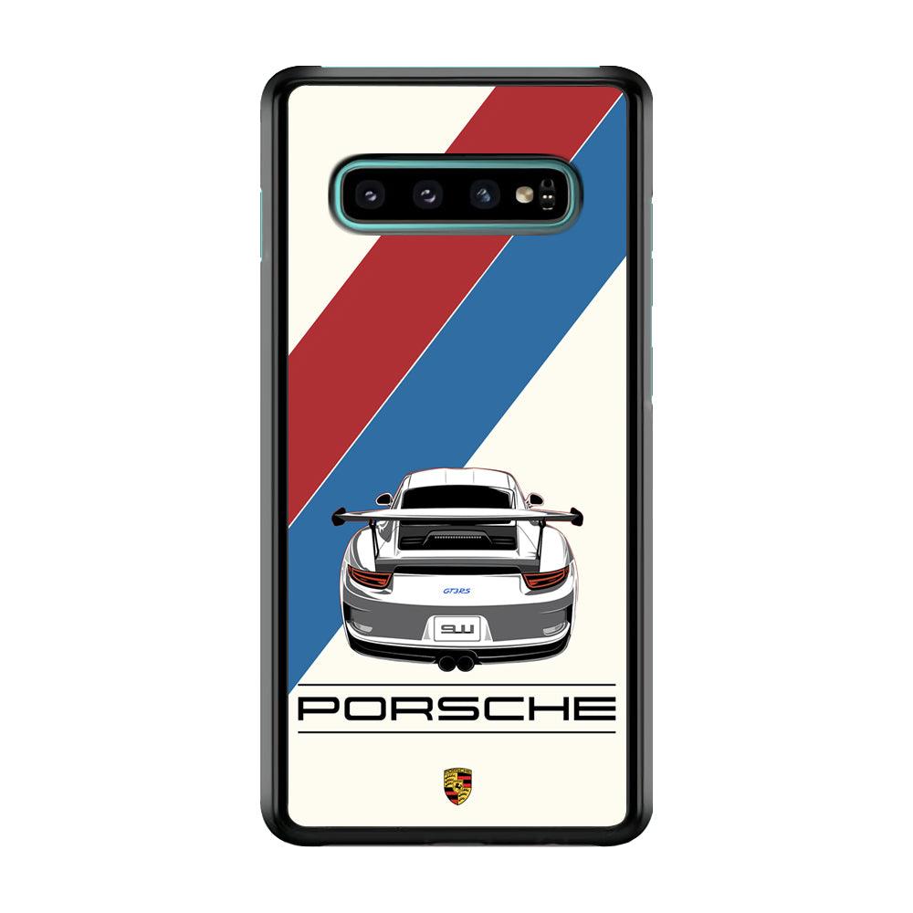 Porsche 70 of Luxury Samsung Galaxy S10 Case-Rubber Black (2D Case)-Oxvistore