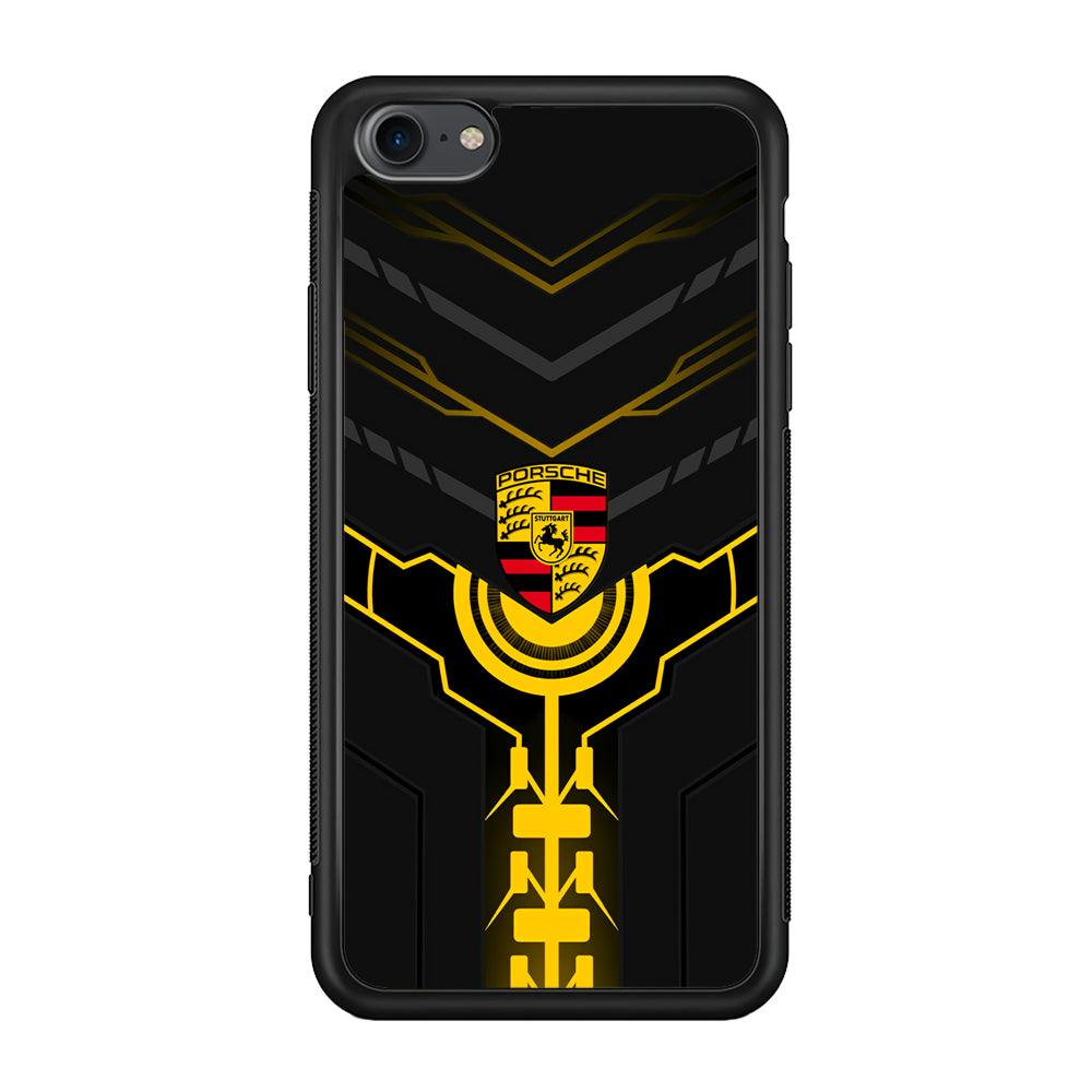 Porsche Lightning Vibes iPhone 8 Case-Rubber Black (2D Case)-Oxvistore