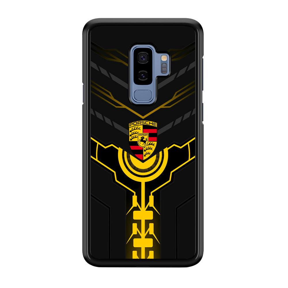 Porsche Lightning Vibes Samsung Galaxy S9 Plus Case-Rubber Black (2D Case)-Oxvistore