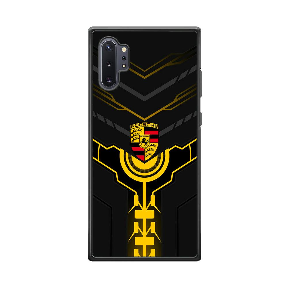 Porsche Lightning Vibes Samsung Galaxy Note 10 Plus Case-Rubber Black (2D Case)-Oxvistore