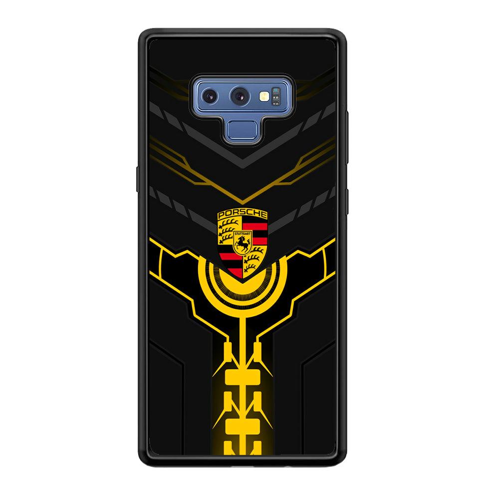Porsche Lightning Vibes Samsung Galaxy Note 9 Case-Rubber Black (2D Case)-Oxvistore