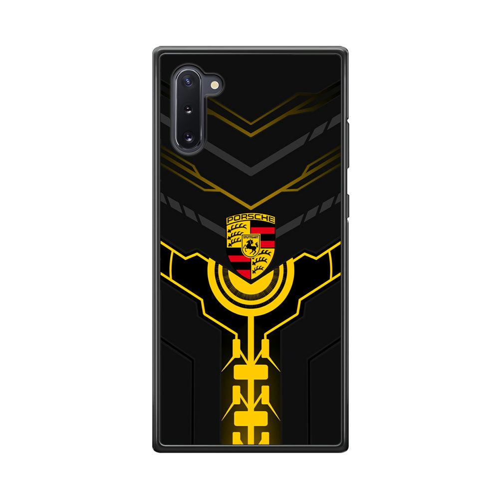 Porsche Lightning Vibes Samsung Galaxy Note 10 Case-Rubber Black (2D Case)-Oxvistore