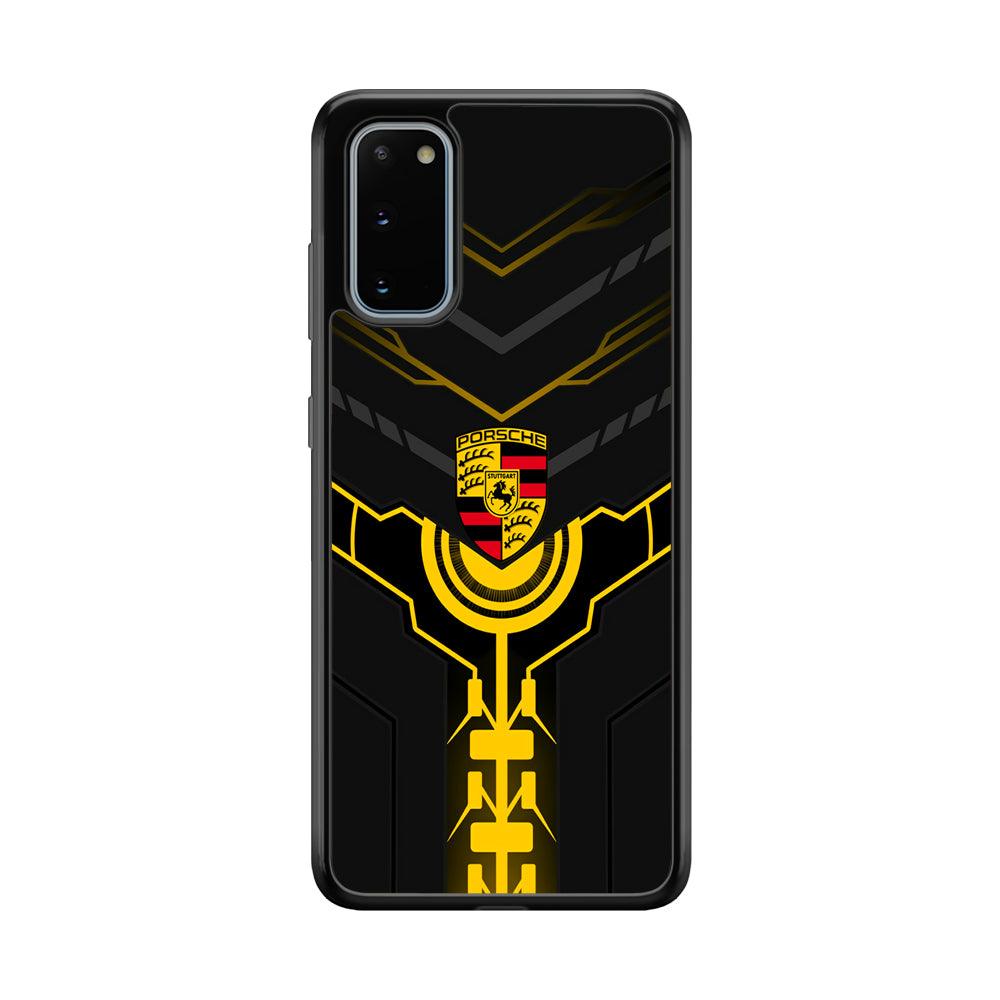 Porsche Lightning Vibes Samsung Galaxy S20 Case-Rubber Black (2D Case)-Oxvistore